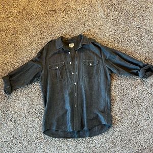 J.Crew linen casual button up shirt with dual pockets